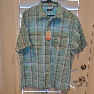 Van Heusen Men's Green Plaid Shirt